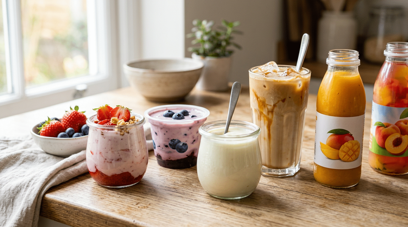 Flavored Yogurts and Sweetened Morning Drinks